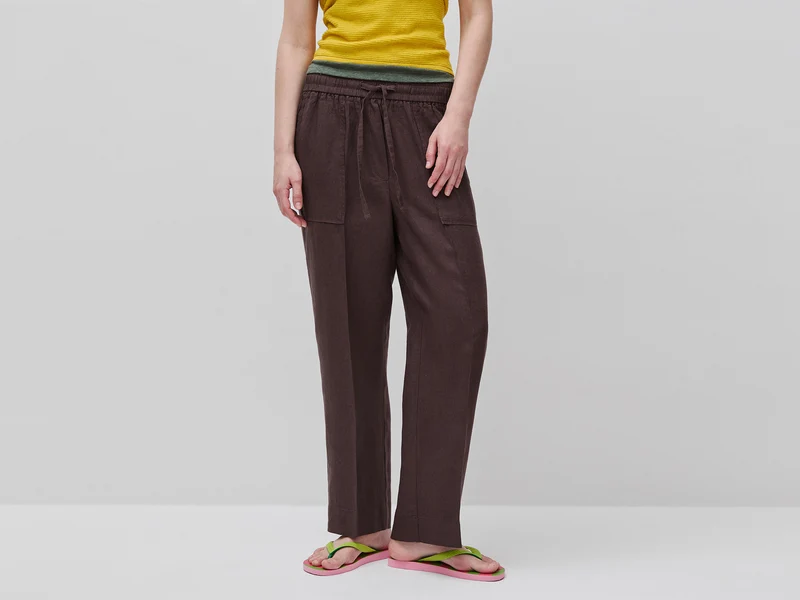 Reine Leinenhose mit Gummizug