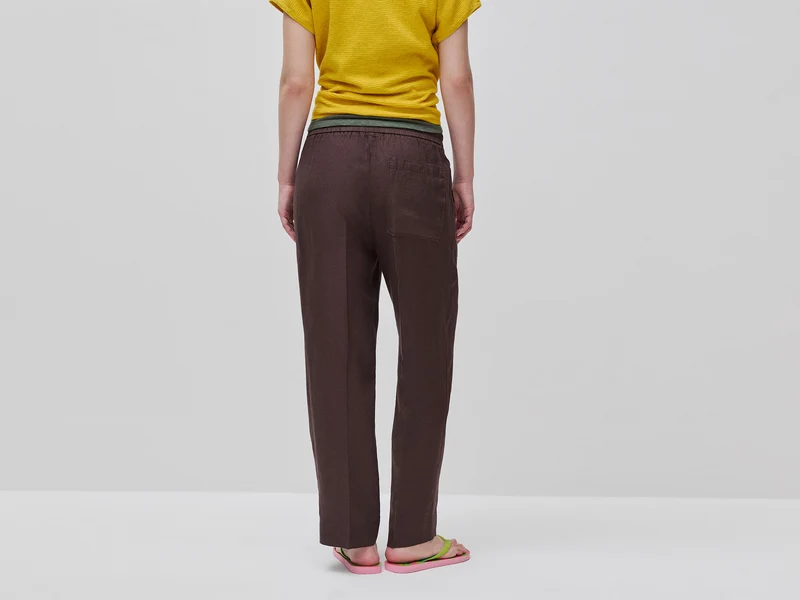 Reine Leinenhose mit Gummizug