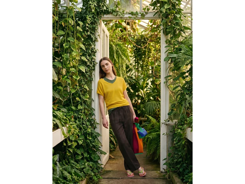 Reine Leinenhose mit Gummizug