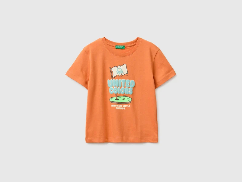 Bio-Baumwoll-T-Shirt mit Logodruck