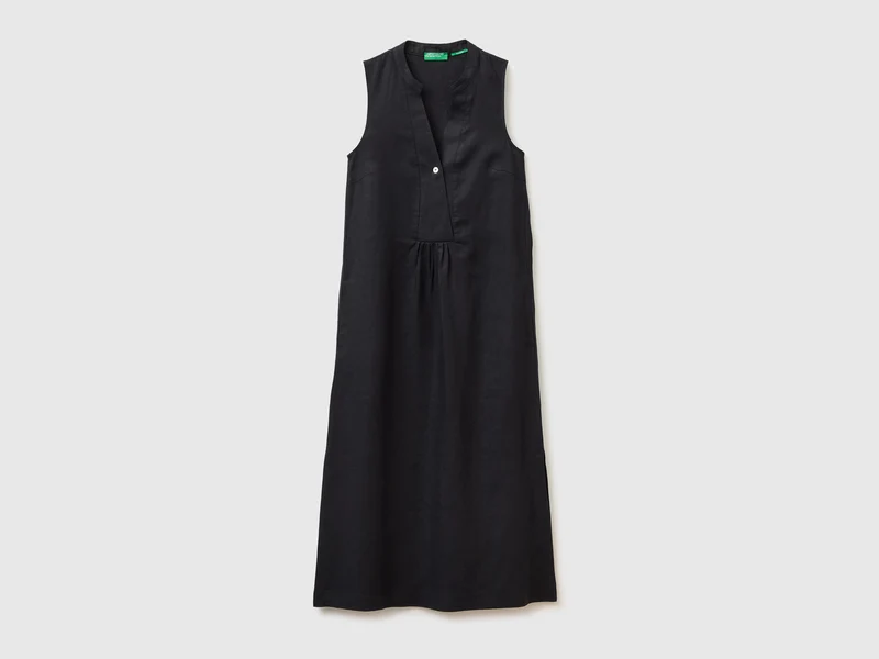 Langes Kleid aus 100 % Leinen