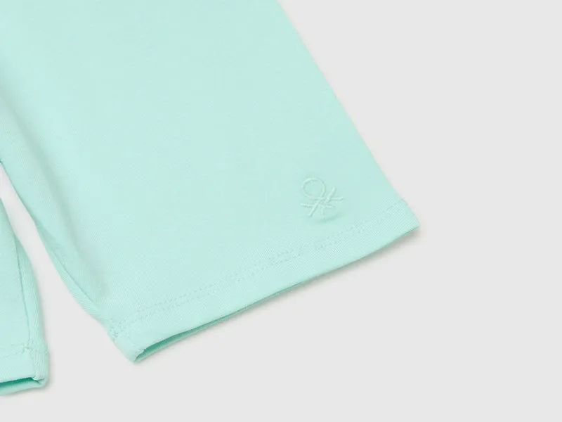 Kurze Leggings aus Stretch-Baumwolle