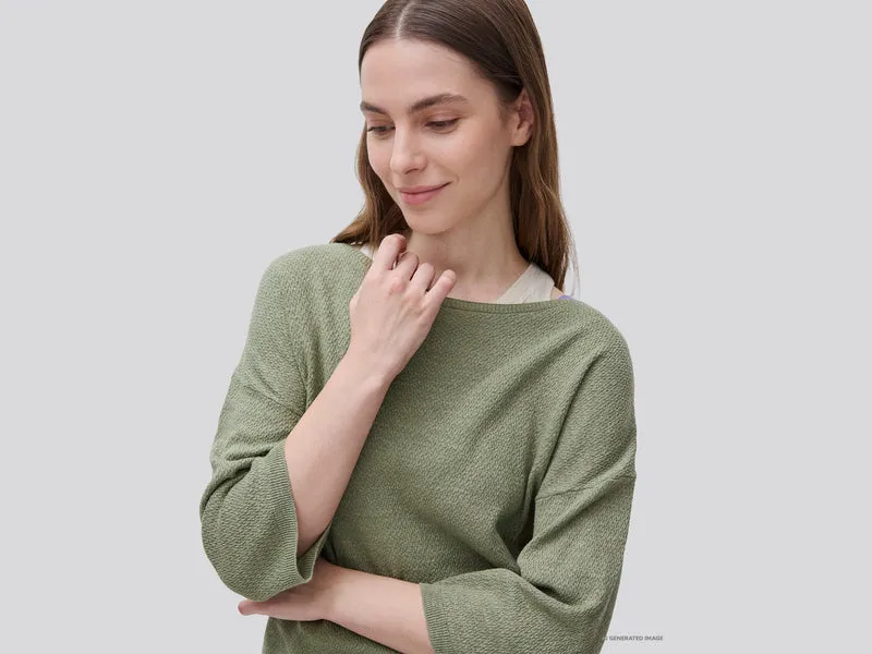 Pullover aus Leinenmischung in kastenförmiger Passform