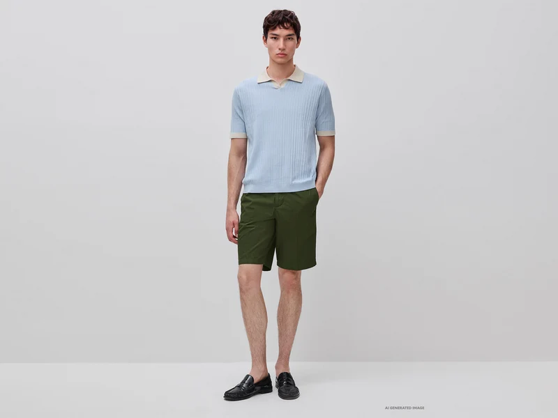Poloshirt aus geripptem Strick