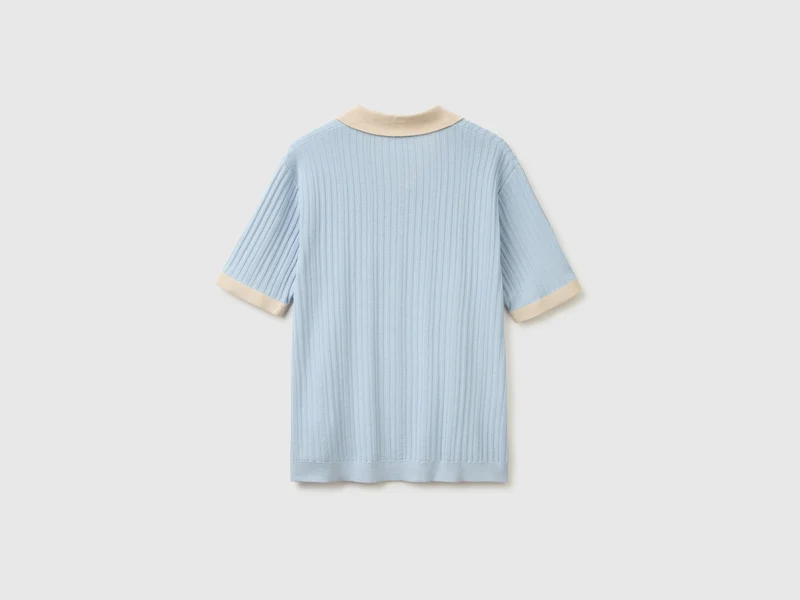 Poloshirt aus geripptem Strick