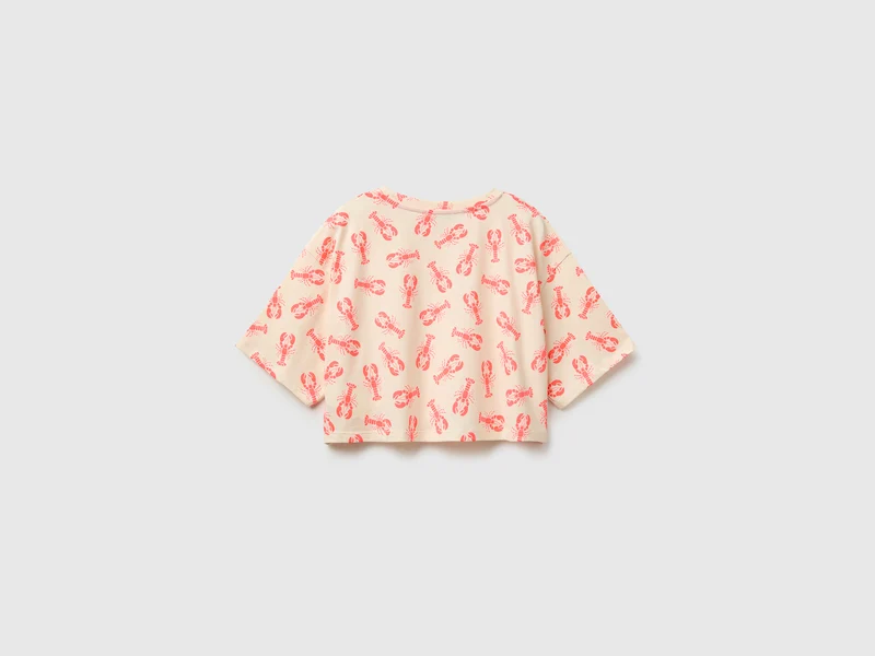 Bedrucktes Cropped-T-Shirt