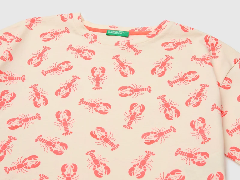Bedrucktes Cropped-T-Shirt
