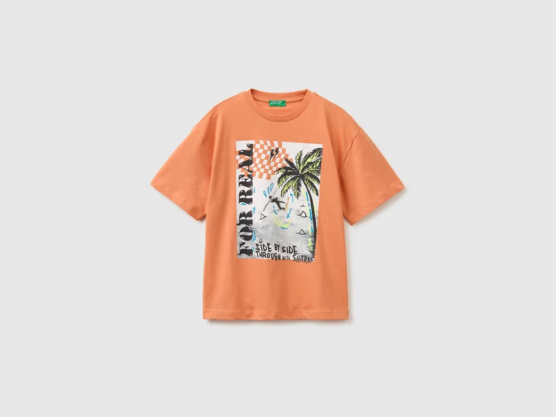 Übergroßes T-Shirt mit Fotodruck