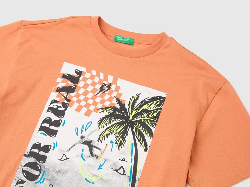 Übergroßes T-Shirt mit Fotodruck