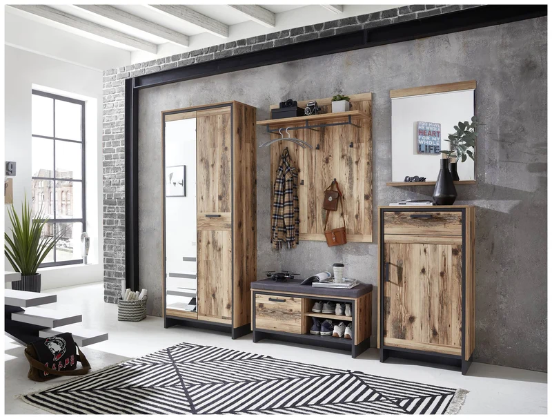 Spiegel PRATO 60 x 75 cm Oldwood Alpine Lodge Dekor mit Ablage