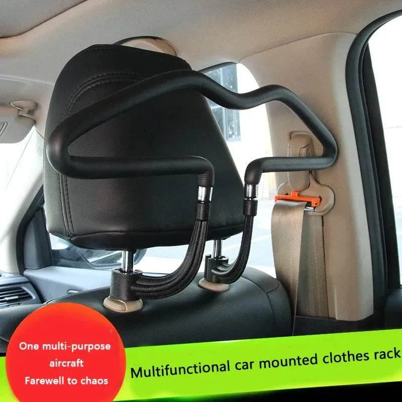 Universal Travel Headrest Clothes Hanger - Swivel Hook Organizer