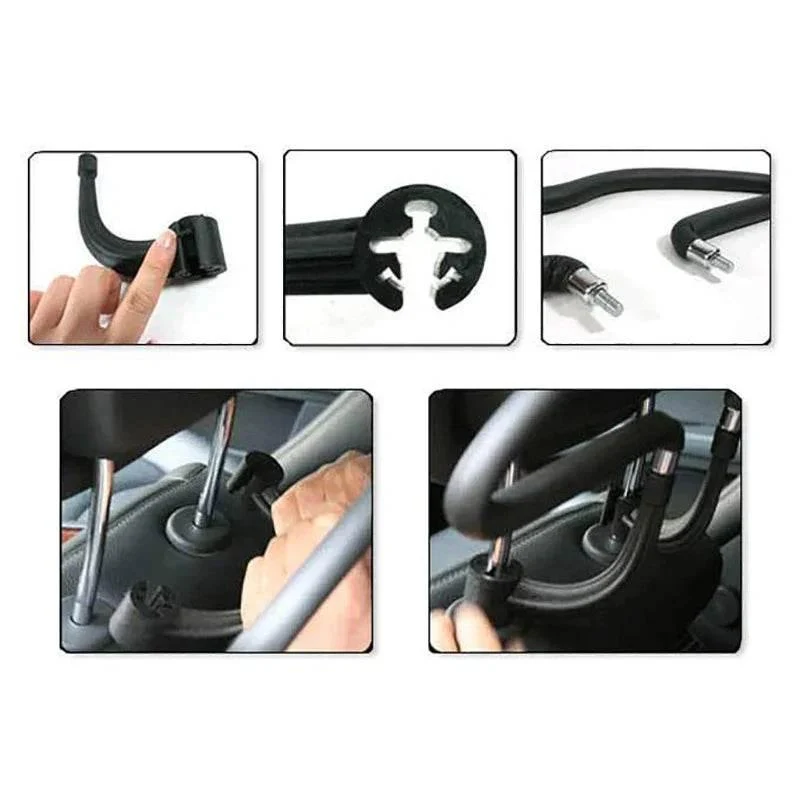 Universal Travel Headrest Clothes Hanger - Swivel Hook Organizer