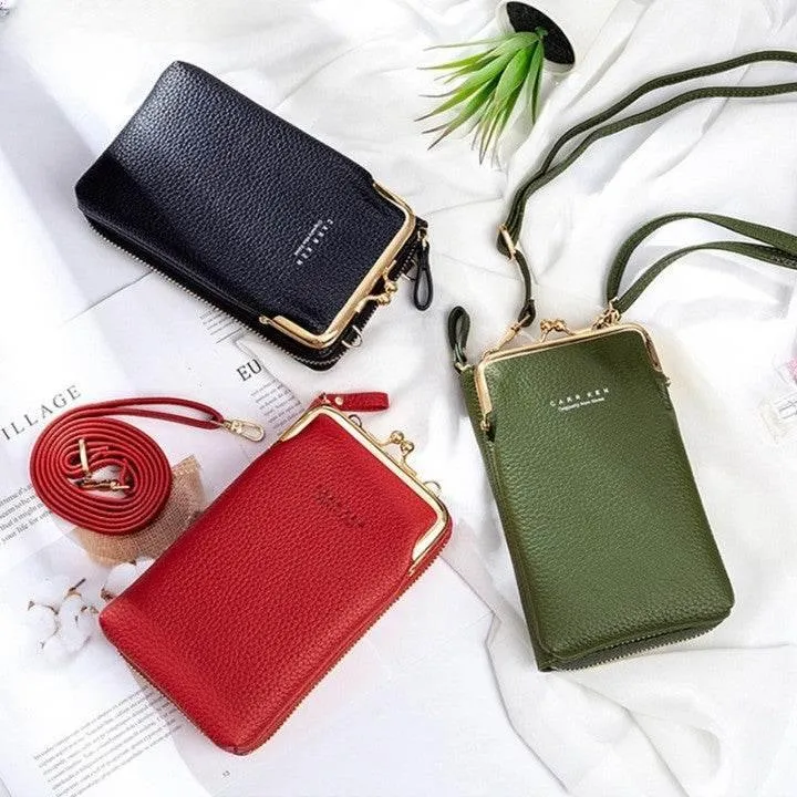 Leather Crossbody Purse - Versatile Multi-Tasker Bag