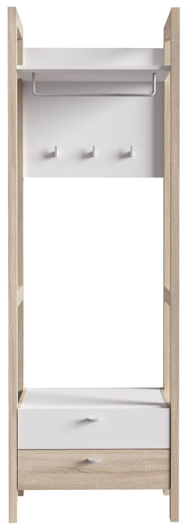 Garderobe Standgarderobe HOYVIK Sonoma Eiche Optik / Weiß, von Forte