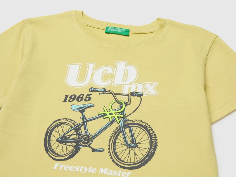 Bio-Baumwoll-T-Shirt mit Logodruck