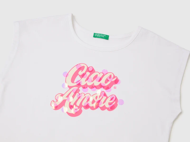 Pailletten-T-Shirt