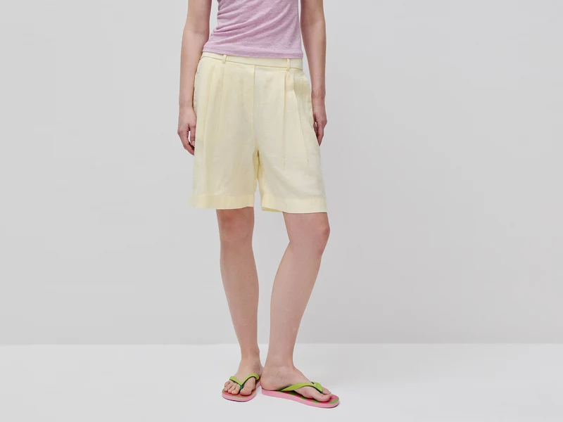 Bermuda-Shorts aus reinem Leinen