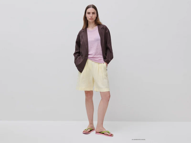 Bermuda-Shorts aus reinem Leinen