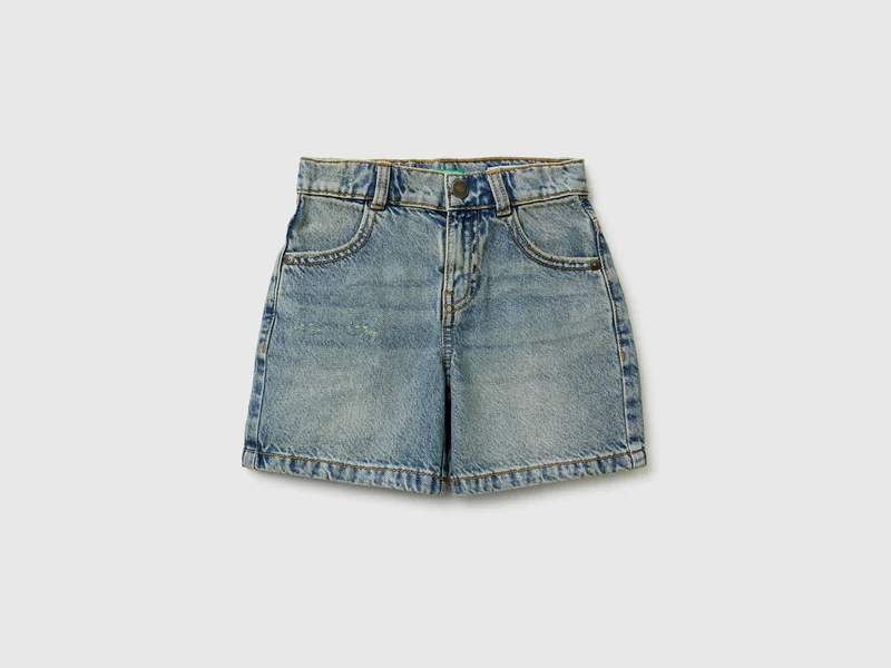Bermudashorts aus Denim im Used-Look