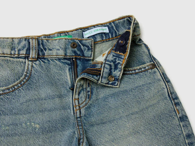 Bermudashorts aus Denim im Used-Look