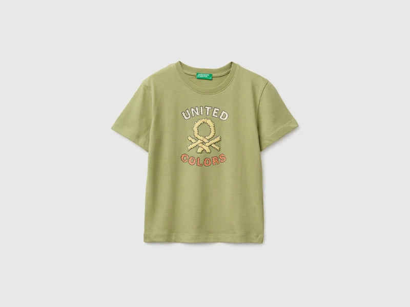 Bio-Baumwoll-T-Shirt mit Logodruck