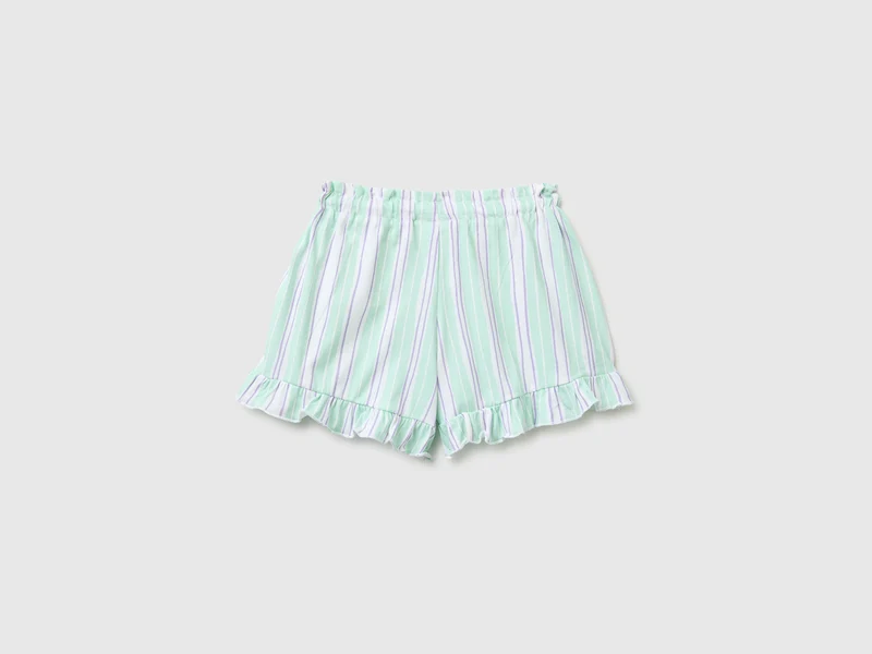 Shorts mit Bedruckung und Rüschen
