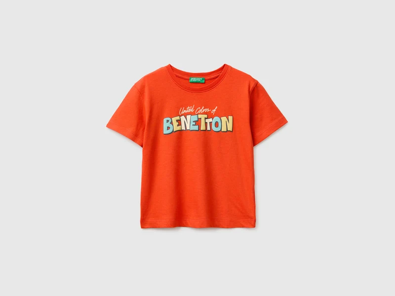 Bio-Baumwoll-T-Shirt mit Logodruck