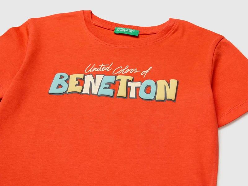 Bio-Baumwoll-T-Shirt mit Logodruck