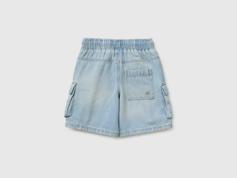 Jeans-Bermudas mit Taschen