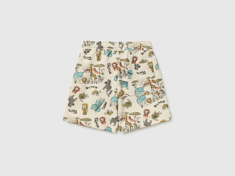 Bermudashorts mit Safari-Print