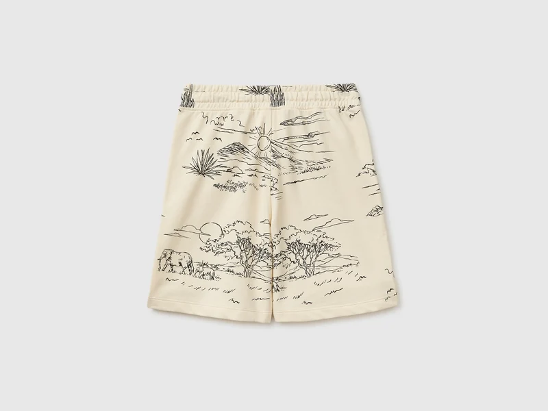 Bedrucktes Sweatshirt, Bermudashorts