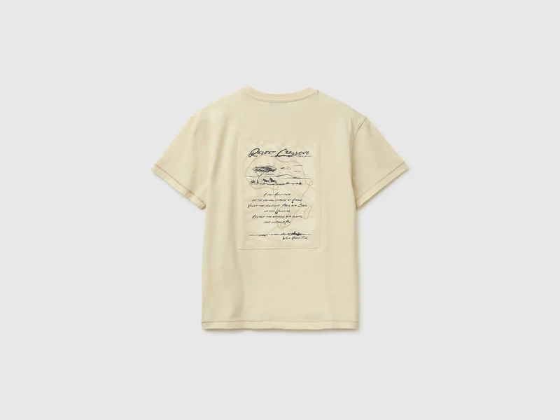 Oversized-T-Shirt mit Aufdruck und Stickerei