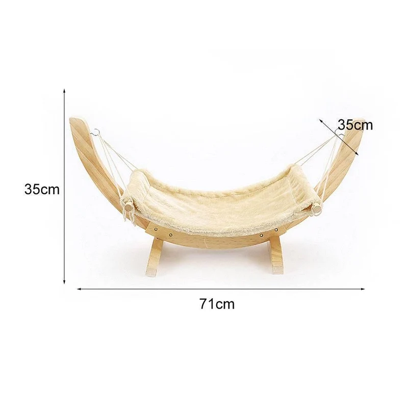 Wooden Cat Hammock - Stylish Pet Bed for Cats
