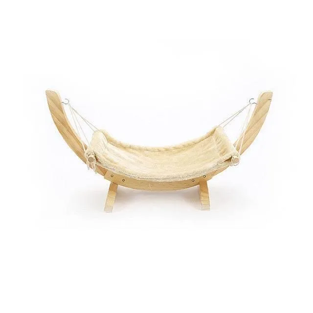 Wooden Cat Hammock - Stylish Pet Bed for Cats