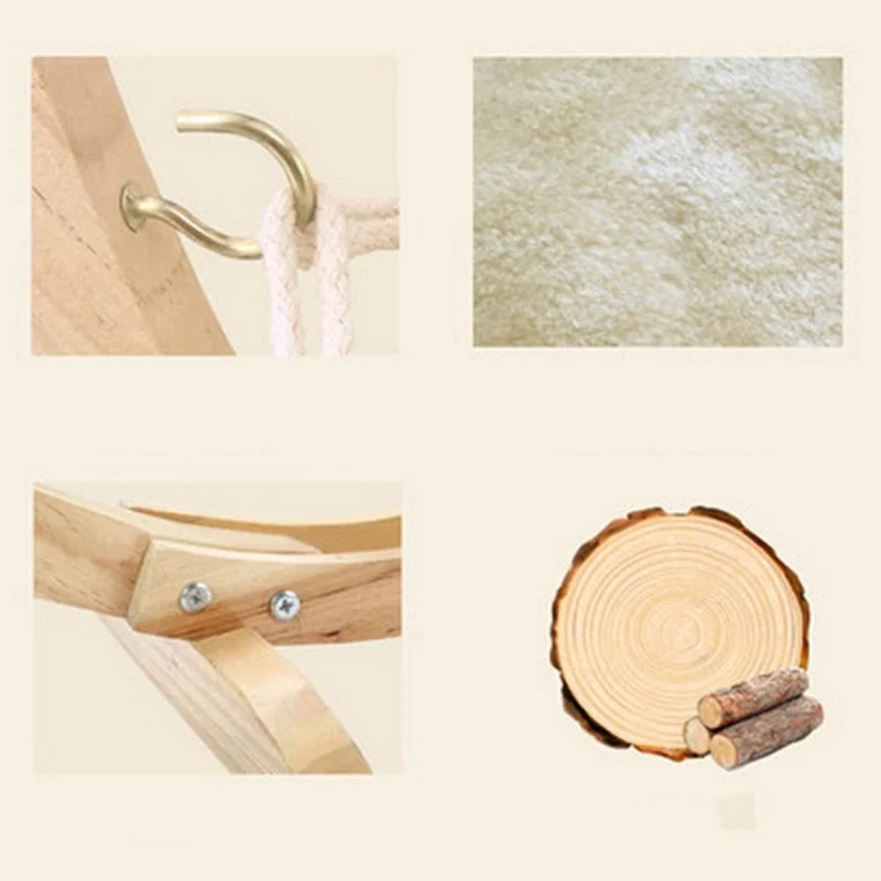 Wooden Cat Hammock - Stylish Pet Bed for Cats