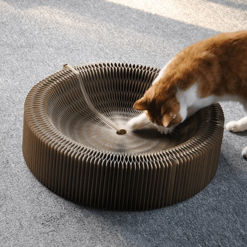 Accordion Cat Scratcher Bed - Playful Furniture for Cats