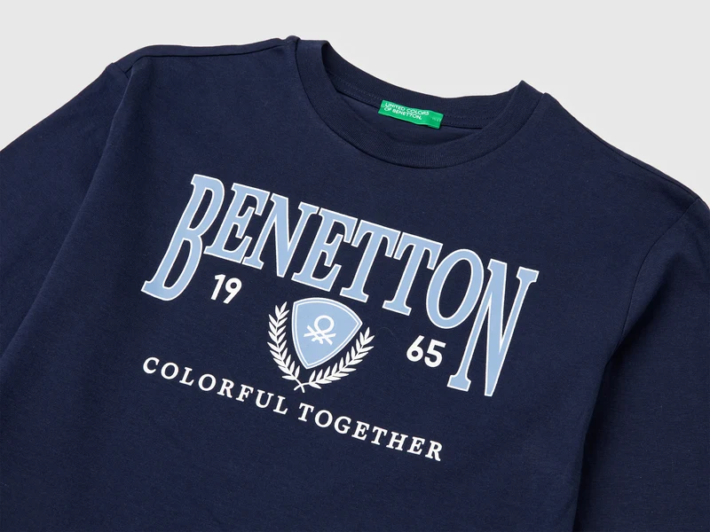 Bio-Baumwoll-T-Shirt mit Logodruck
