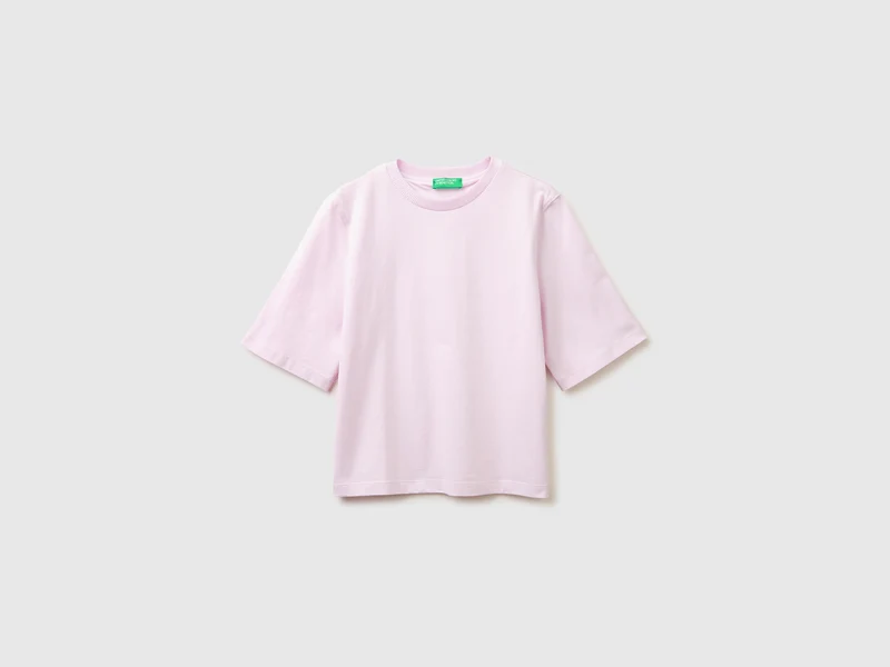 Kastenförmig geschnittenes T-Shirt aus 100 % Baumwolle