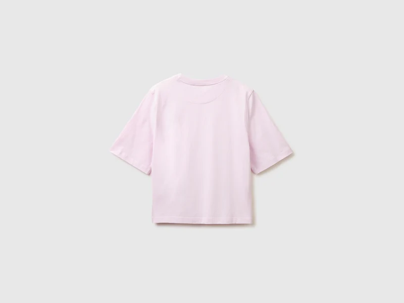 Kastenförmig geschnittenes T-Shirt aus 100 % Baumwolle