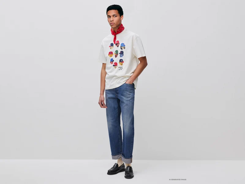 Bedrucktes T-Shirt mit lockerer Passform