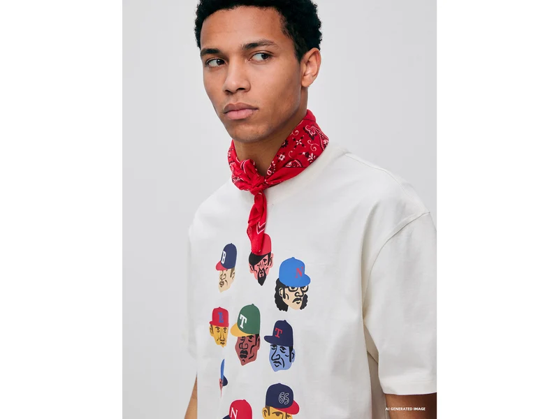 Bedrucktes T-Shirt mit lockerer Passform