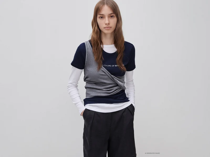 Kurzärmeliges T-Shirt mit Glitzerlogo