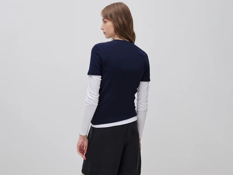 Kurzärmeliges T-Shirt mit Glitzerlogo