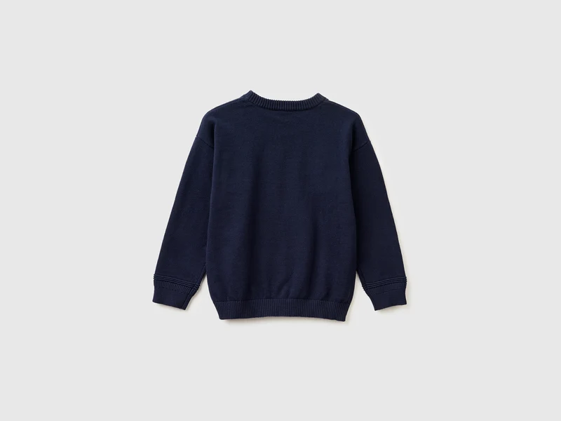 Pullover aus Bio-Baumwolle mit Rundhalsausschnitt
