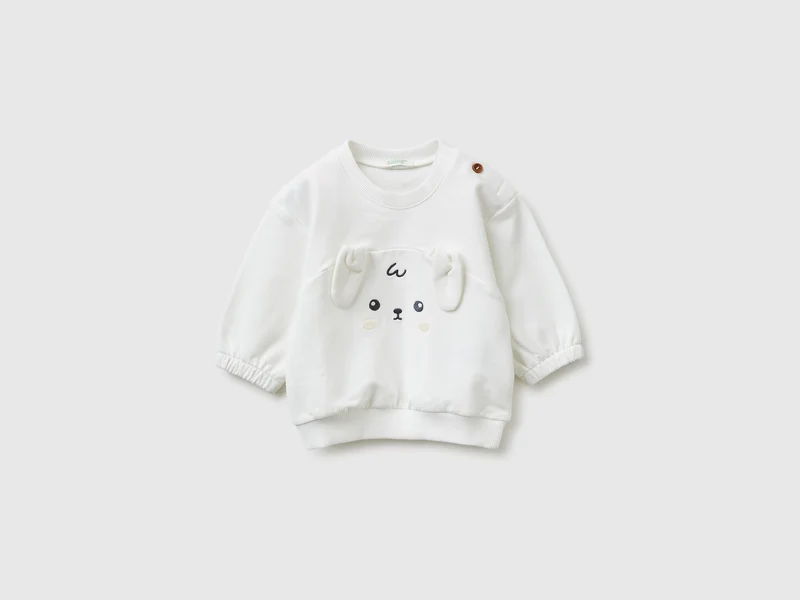 Sweatshirt mit Stickerei und Aufnäher