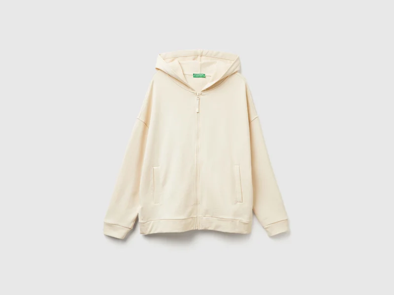 Kapuzenpullover mit Reißverschluss aus 100 % Baumwolle