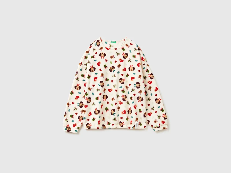 Fleecepullover mit Weihnachtsmotiv