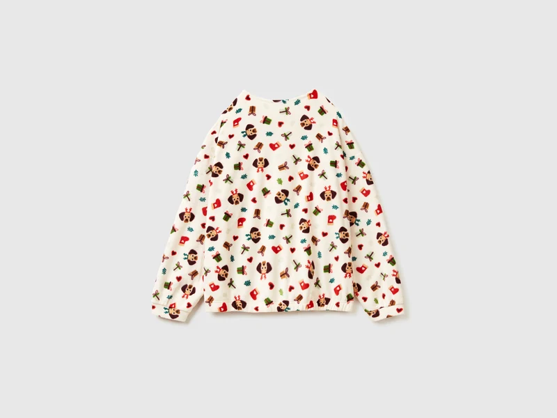 Fleecepullover mit Weihnachtsmotiv