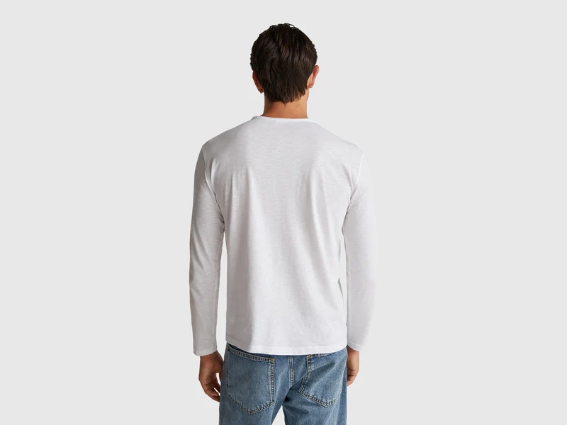 Langarm-T-Shirt aus 100 % Baumwolle