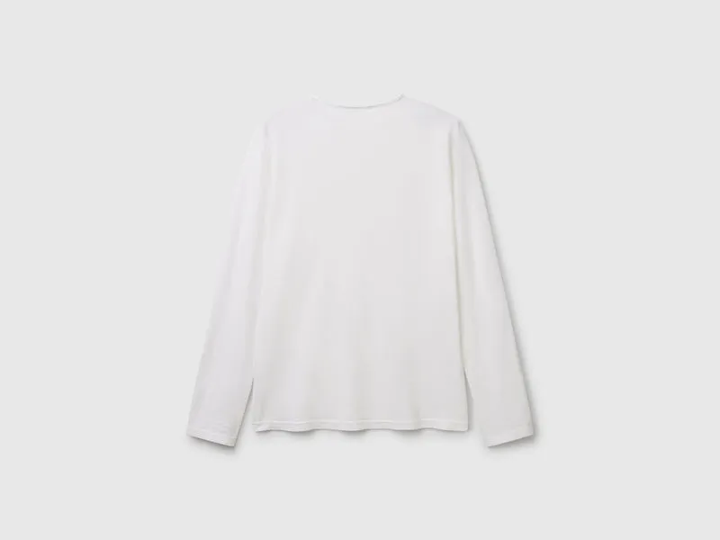 Langarm-T-Shirt aus 100 % Baumwolle